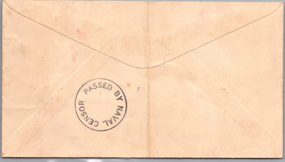 1943 Lunga British Solomon Islands Passed by Naval Censor Cover Multiple stamps