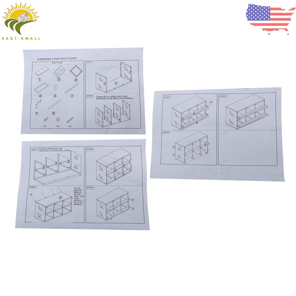 Chicken Laying Boxes 6 Compartment Nesting Boxes for Chickens Galvanized Steel