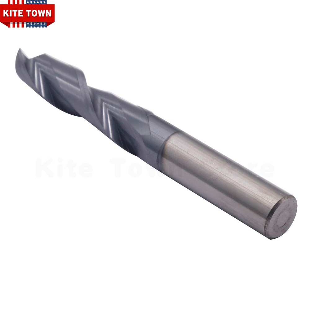 2 Flute 1/2" x 2" x 4" Long Solid Carbide End Mill - AlTiN Coated