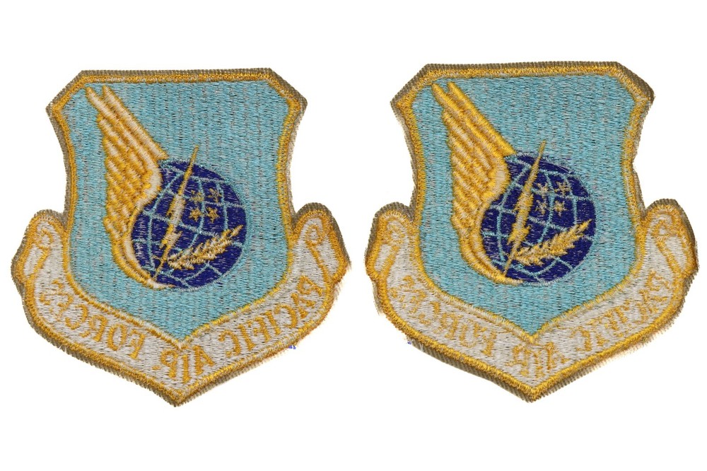 2 US Pacific Air Forces Command USAF Sleeve Patch PACAF Full Color Uniform