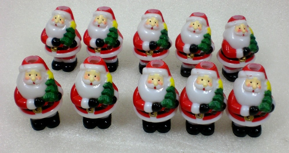 Kurt Adler 10 Santa Light GLOBES ONLY - No Light String