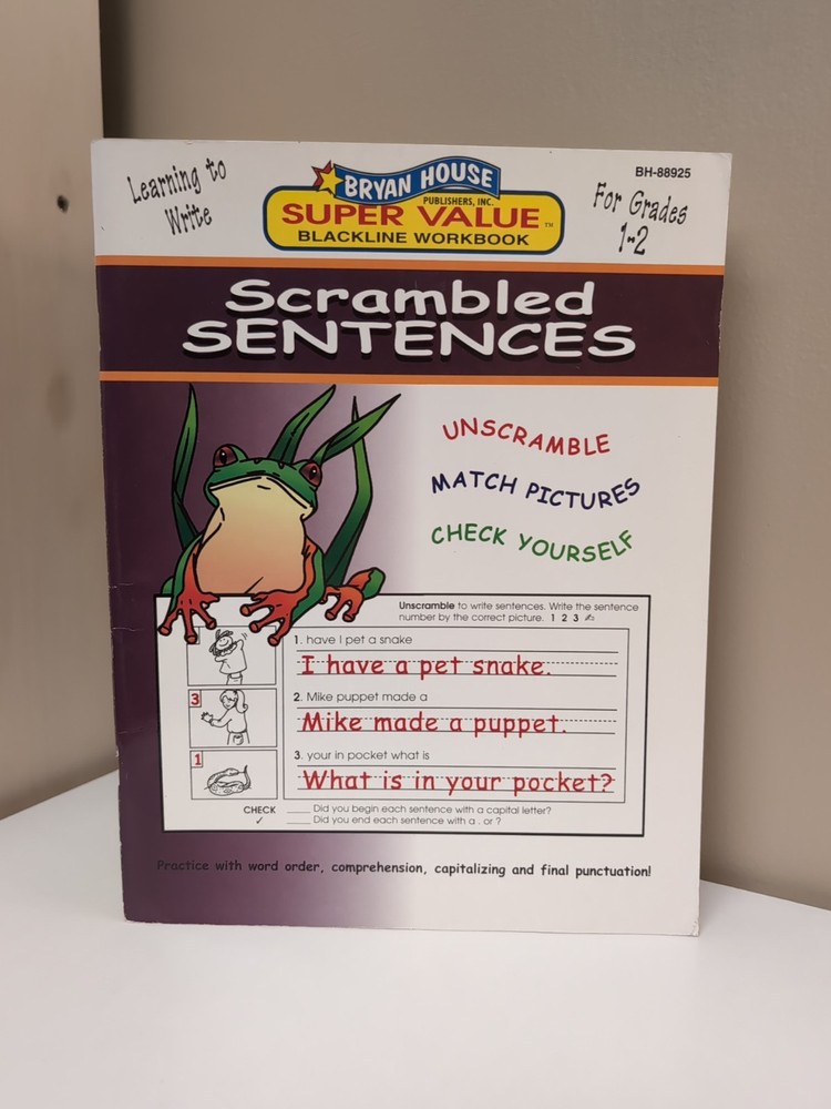 Scrambled Sentences Bryan House For Grades 1-2