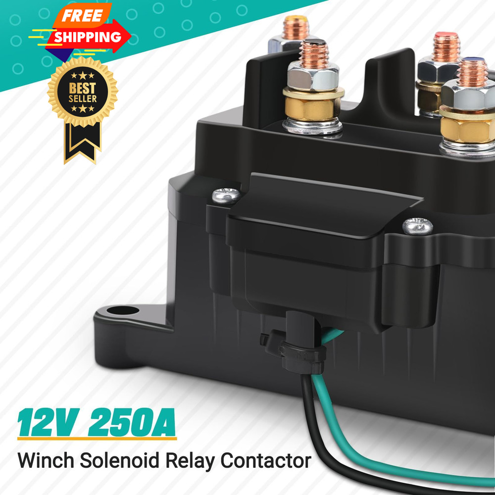 KanSmart Winch Solenoid Relay Contactor 12V 250A