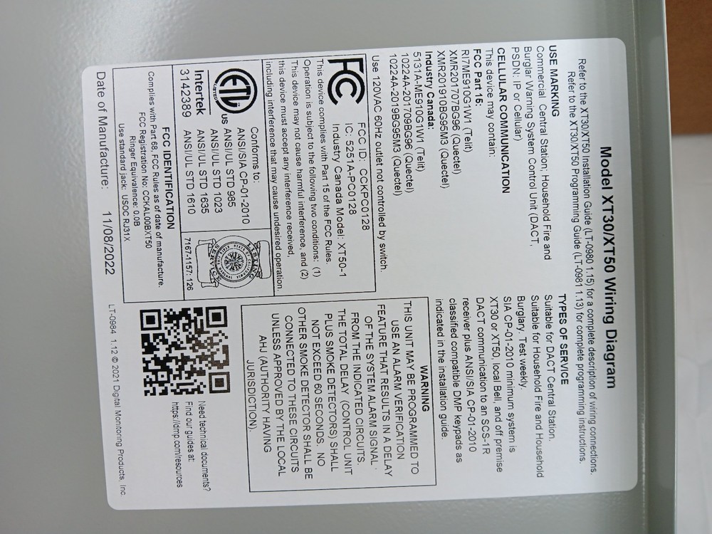 DMP XT50NS-G XT50, Network Small Gray Enclosure