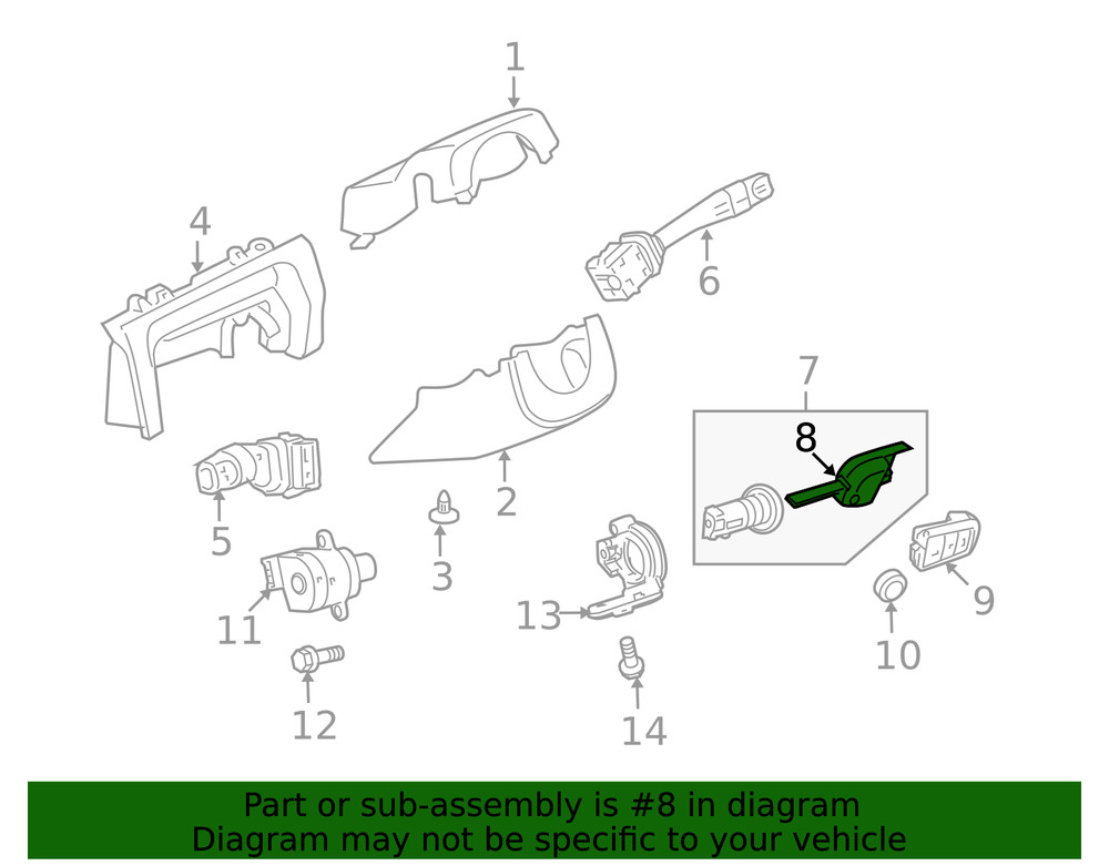 Genuine GM Door Lock and Ignition Key 92281663