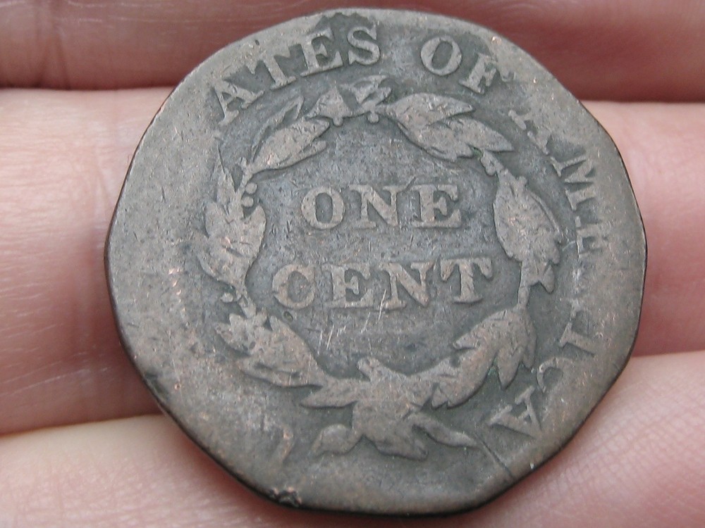 1825 Matron Head Large Cent Penny, About Good Details