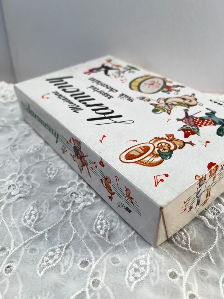 Vintage Candy Box Harmony Miniature Assorted Chocolates Approx 5" x 8" x 2"