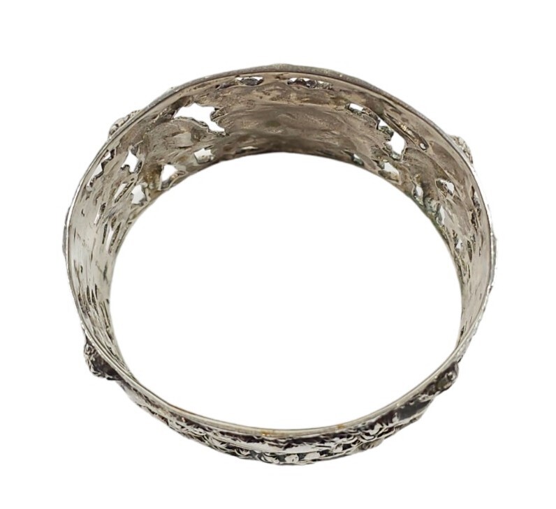 Antique .800 Silver Cherub Repousse Napkin Ring