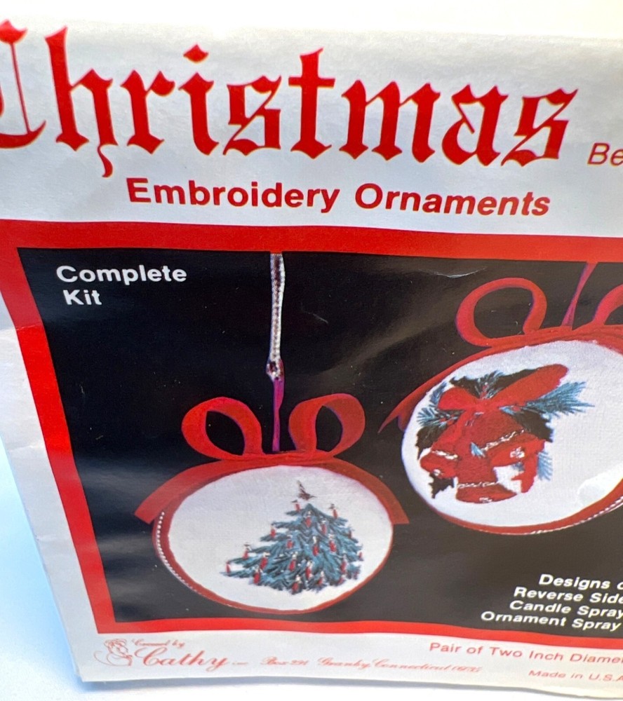 Christmas Embroidery Ornaments Kit Complete