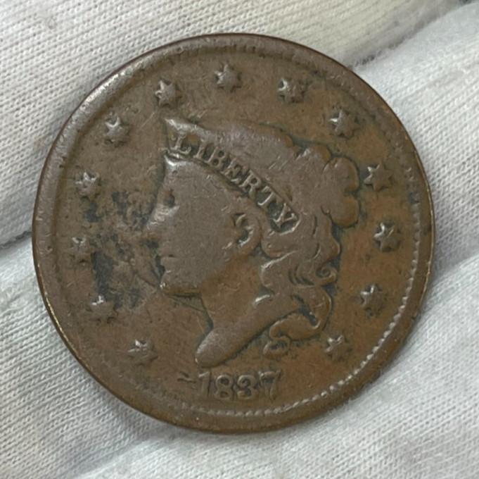 1837 US One Large Cent Coin