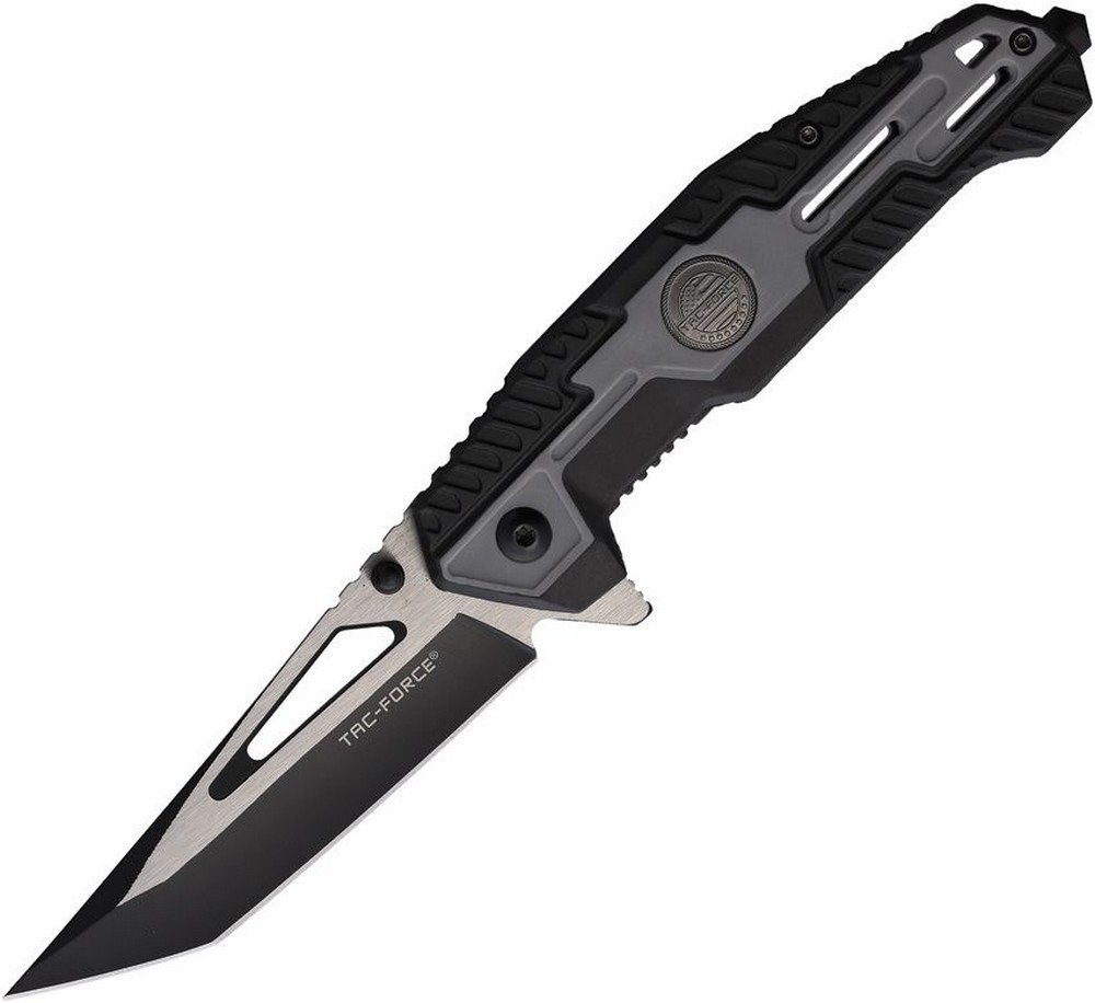 Tac Force Linerlock Assisted Folding Knife Black Nylon Handle - TF-2007GY