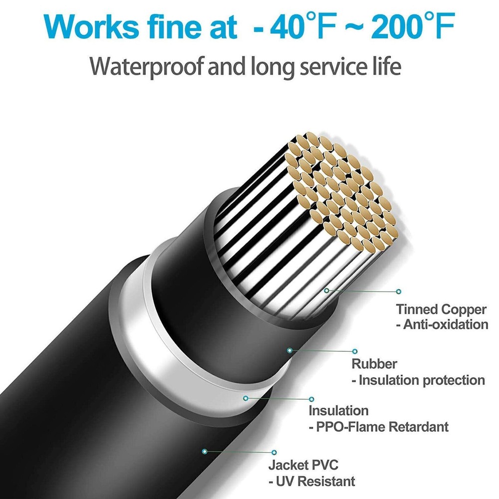 Solar Panel Y-3 Branch Cable Connection Waterproof Adapter Connector Extension