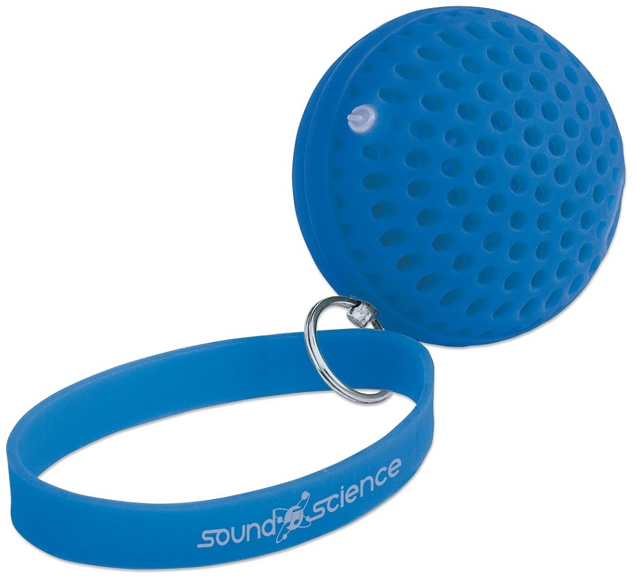 Sound Science Atom Glowing Wireless Bluetooth Mini-Speaker w/ LED Lighting, Blue