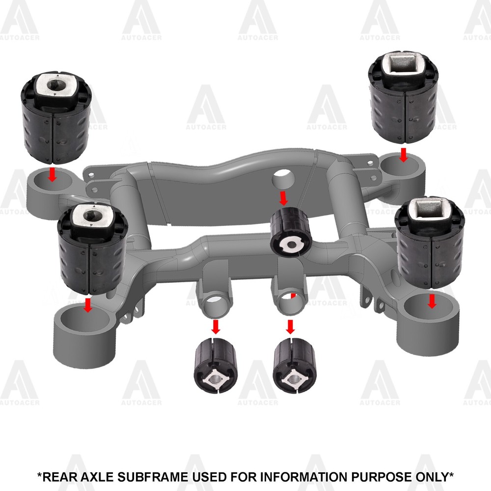 Rear Axle Front Rear Subframe Bushing Kit 7pc FOR BMW 5 6 SERIES E60 E61 E63 E64