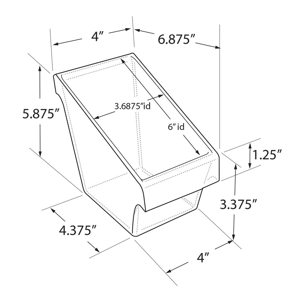 Azar Displays Mini Clear Plastic Molded Bucket, Storage Container Bin for...