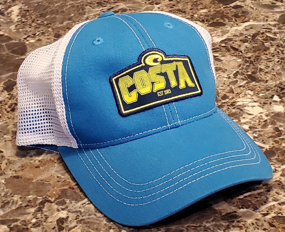 NEW WITHOUT TAGS Costa Del Mar Mesh 6 Panel Adjustable Trucker Hat Blue