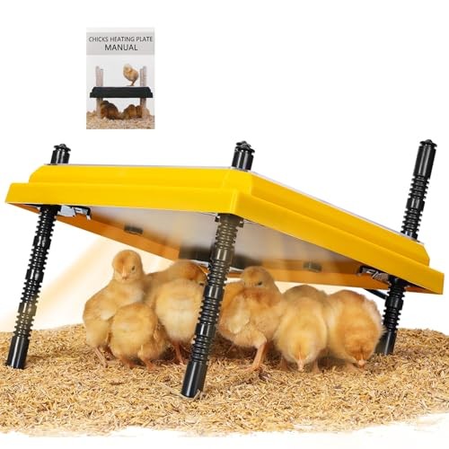 NesCozy Brooder Heating Plate for Chicks Adjustable: with Bonus A: 12X12-Yellow
