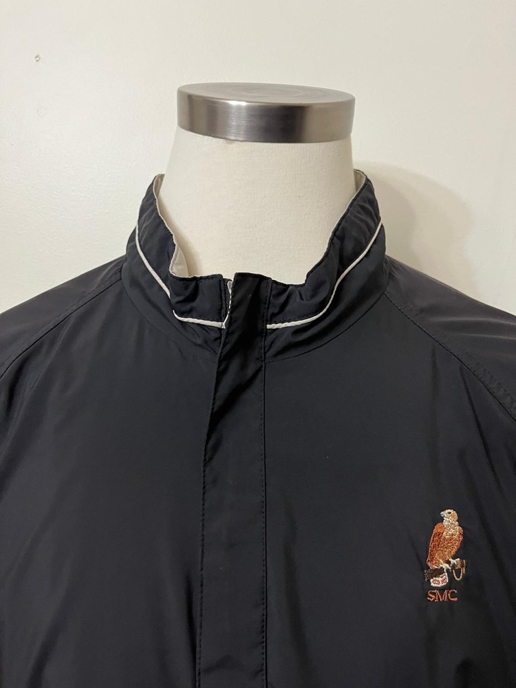 Sunice Golf Jacket Mens Large Black Weather Windbreaker Pullover Zip