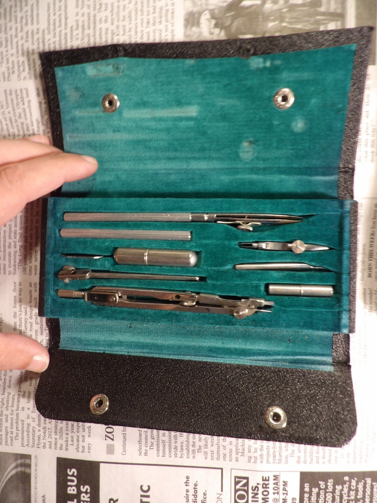 Antique 9-Piece Compass Set