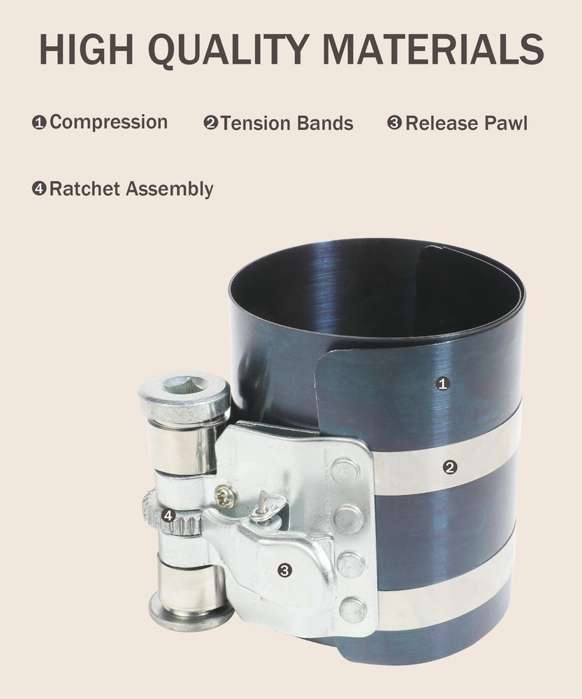 Piston Ring Compressor Tool,Car Accessories Car Engine Piston Ring Installer ...