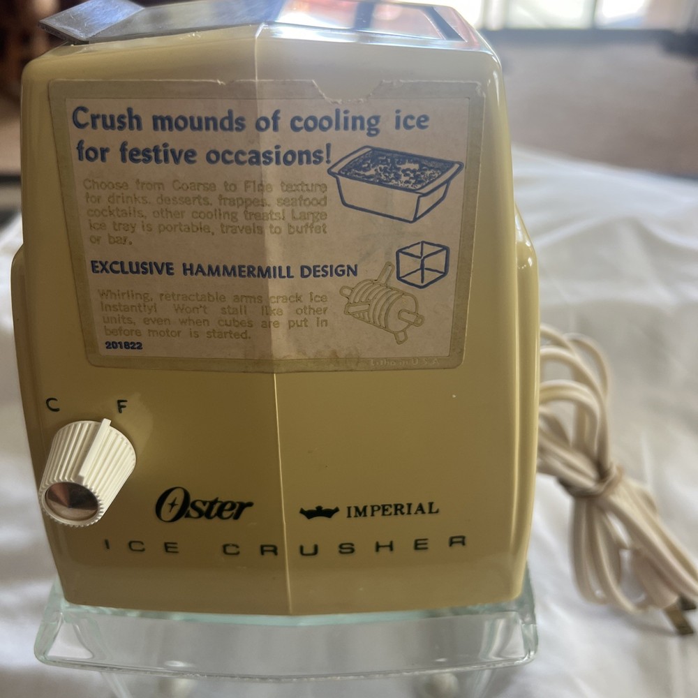 Oster Imperial Ice Crusher Model #552  WORKS!