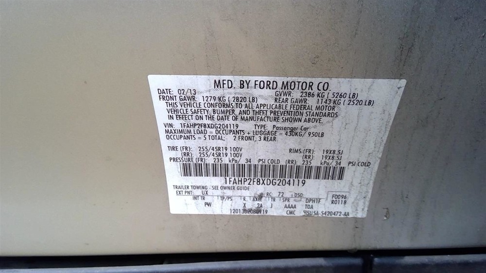 Chassis ECM Temperature Control Center Dash Fits 13 TAURUS 271415