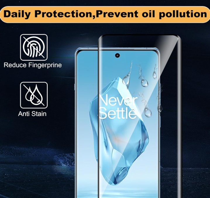 For OnePlus 12R Screen Protector with Camera Lens Protector 9H Hardness