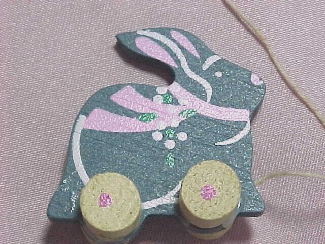 Miniature Pull Toy Wood Rabbit