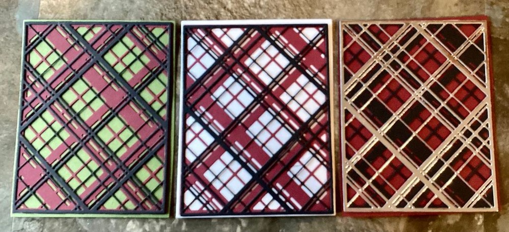 Tim Holtz Die Cuts * Layered Plaid * Four Sets *