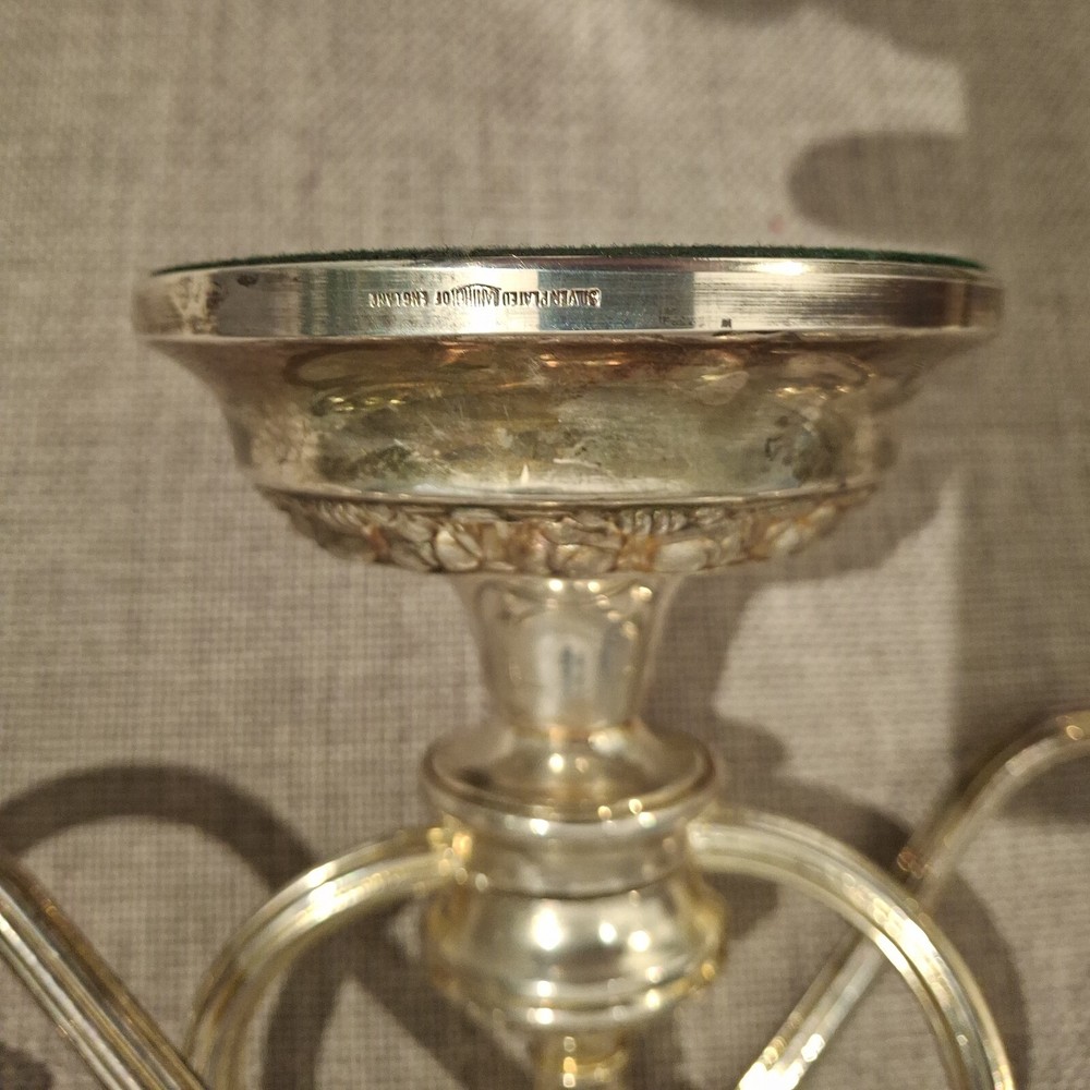 Vintage Silver Plated Candleabra unmarked