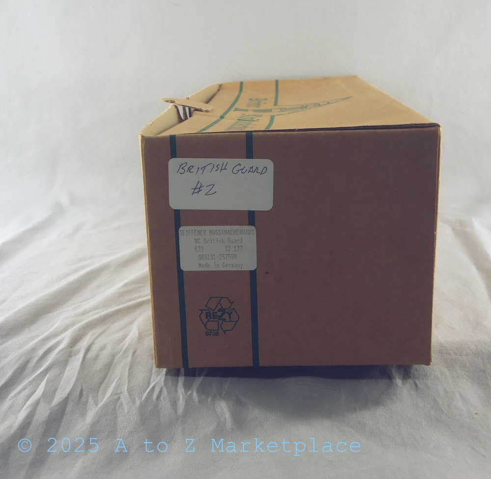 Vintage German Nutcracker NIB NOS Seiffener British Guard 16" #2