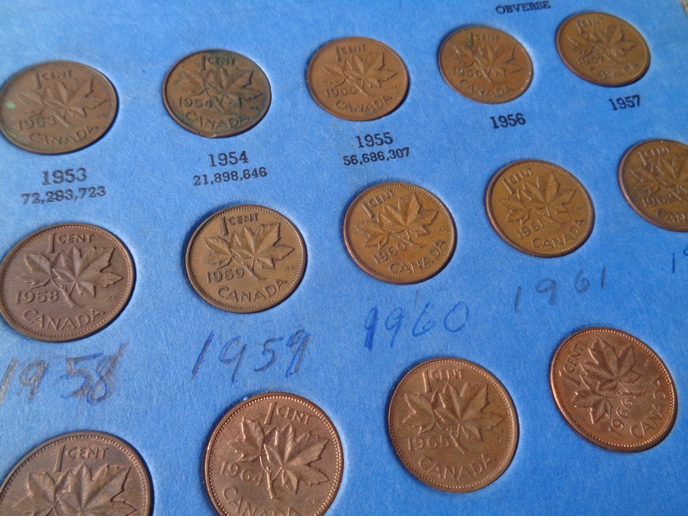 Canadian Small Cent Collection in Whitman Folder
