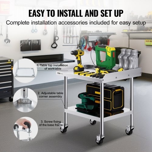 VEVOR Stainless Steel Work Table