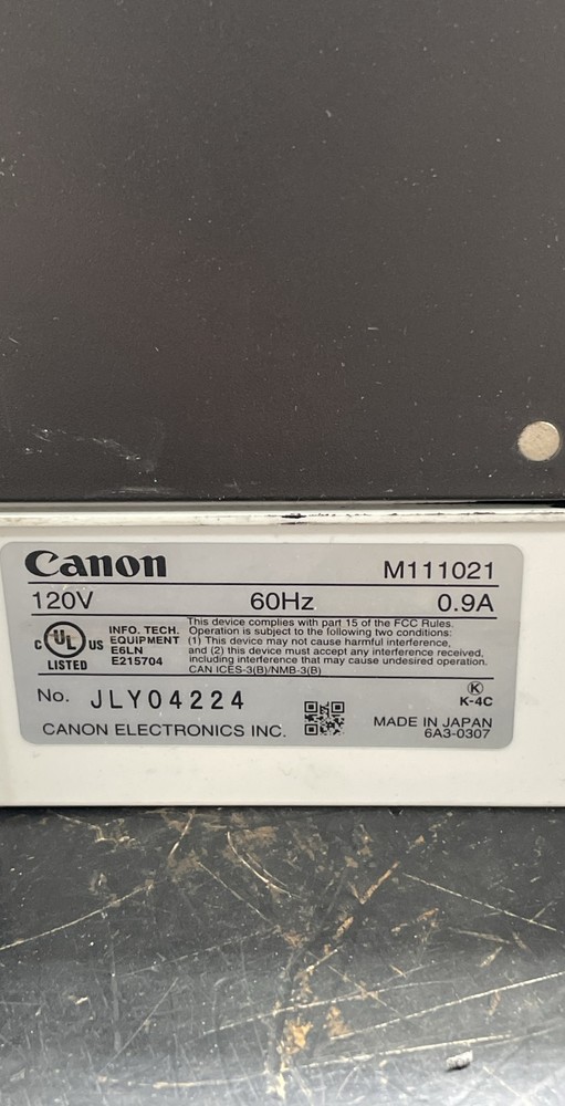 Canon imageFORMULA CR-190i II Commercial Check Reader 120V Unit