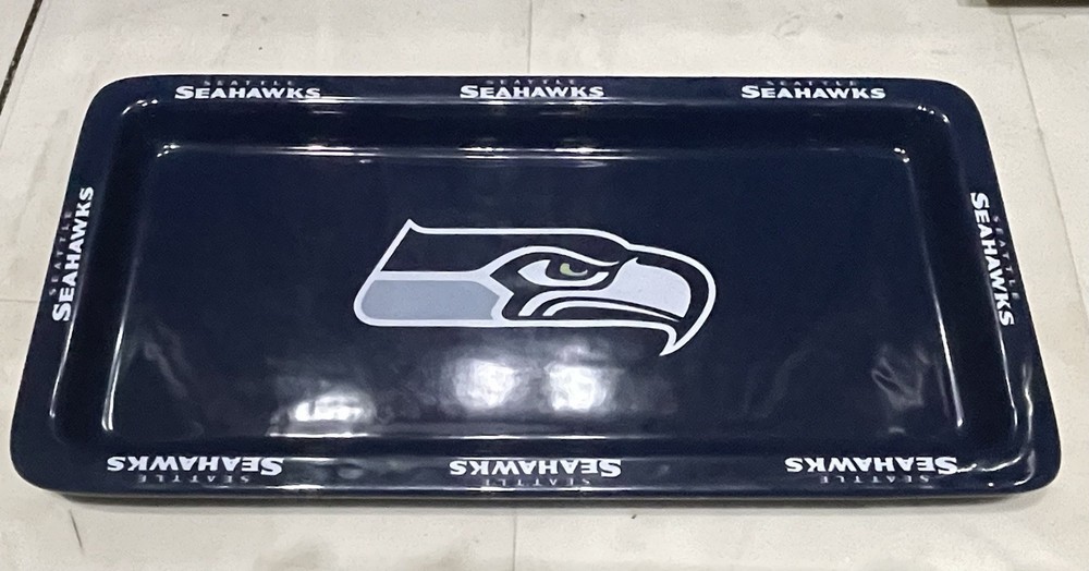 NFL Seattle Seahawk 14” Rectangular Serving Platter. NWT & With Holographic Seal