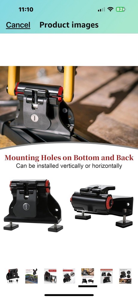 DropTop Locking Thru-Axle Fork Mounts, Adjustable Locking Thru-axle Track Brack