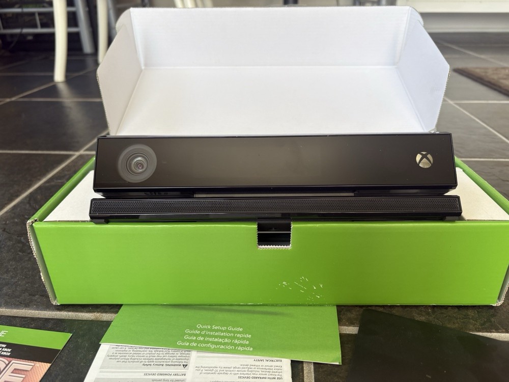 Microsoft Xbox One Kinect Sensor with Adapter, USB Wired, 6ft Cable, Black