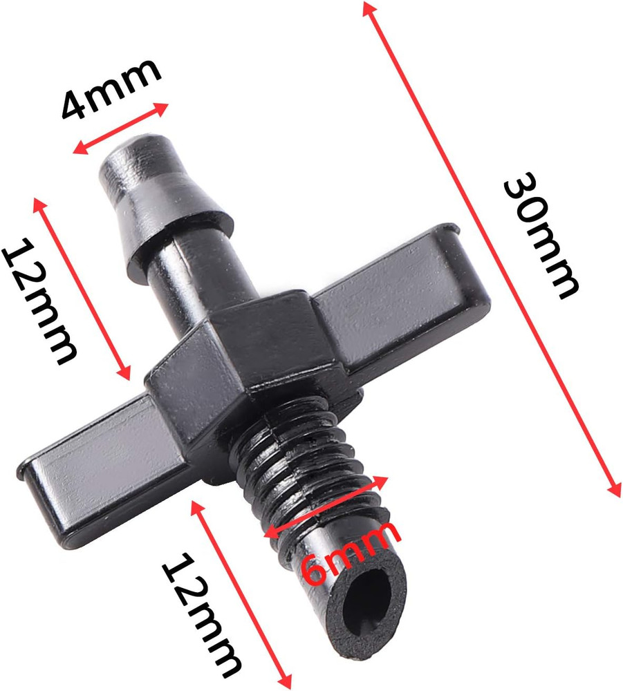 100 Pack 1/4 Inch Barb Tubing Coupling Adapters Threaded Drip Irrigation Fitting