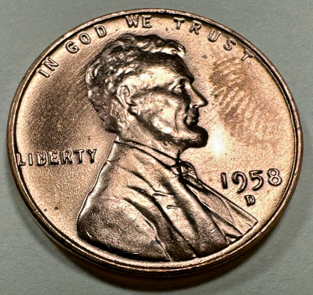 1958-D 1C Lincoln Cent Wheat Penny 3414N