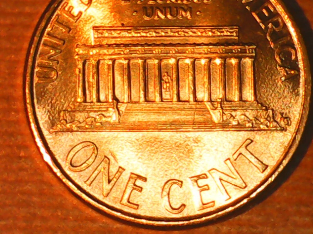 1995 Penny Reverse Die Crack or Gouge