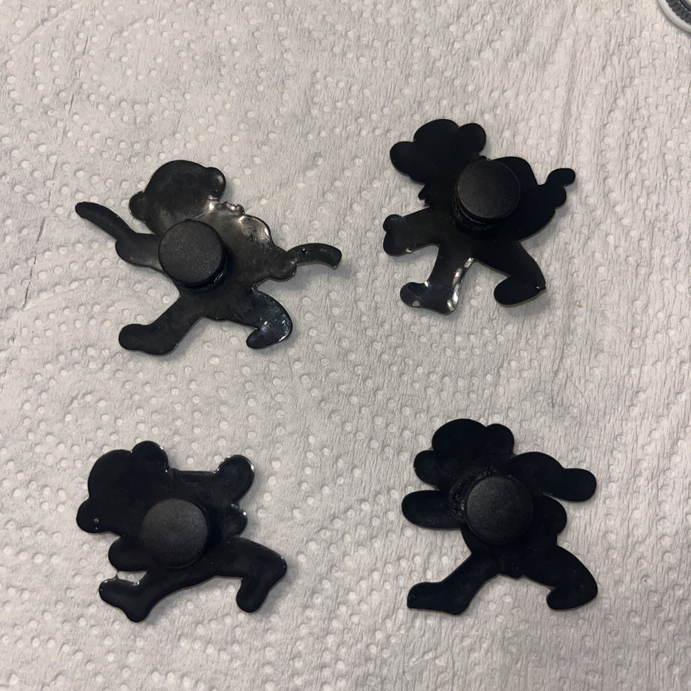 4 Grateful Dead Bear Shoe Charms