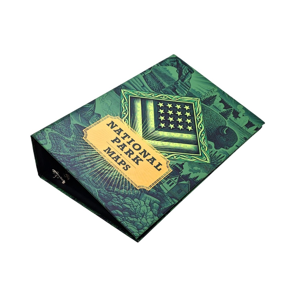 National Parks Map Collection Binder – Includes 16 Plastic Sleeve Protectors ...