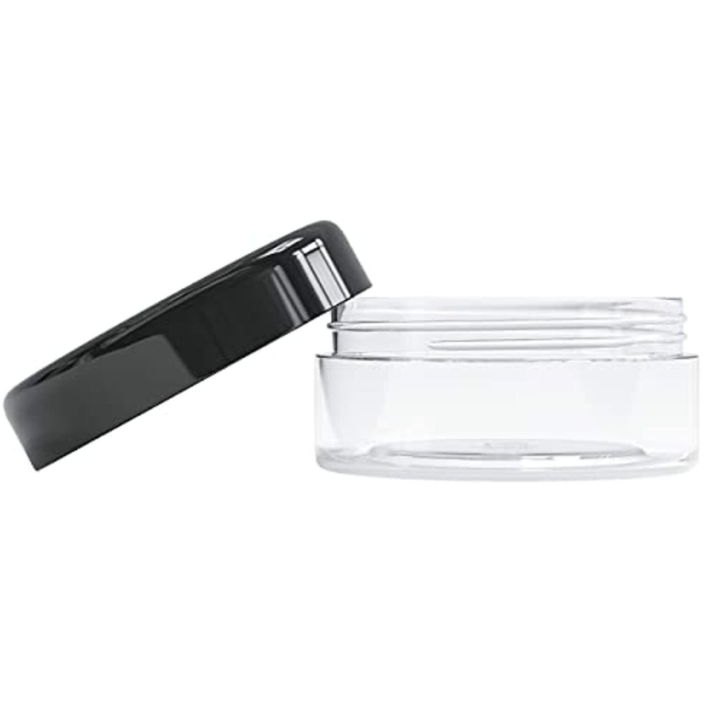 ZAVBE 100 Pieces Empty 5 Grams Container with Black Lid