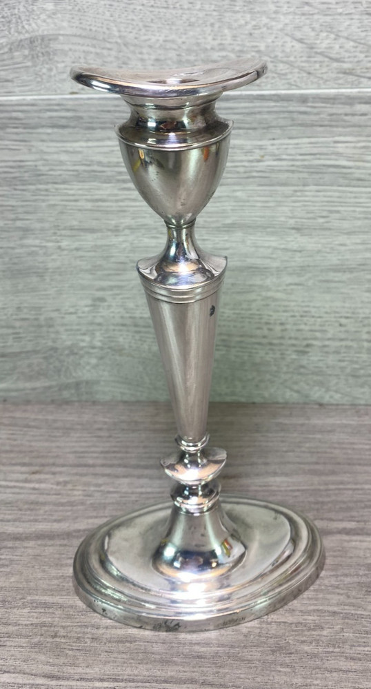 Vintage  Silver plate Georgian Style  Candlestick 8"