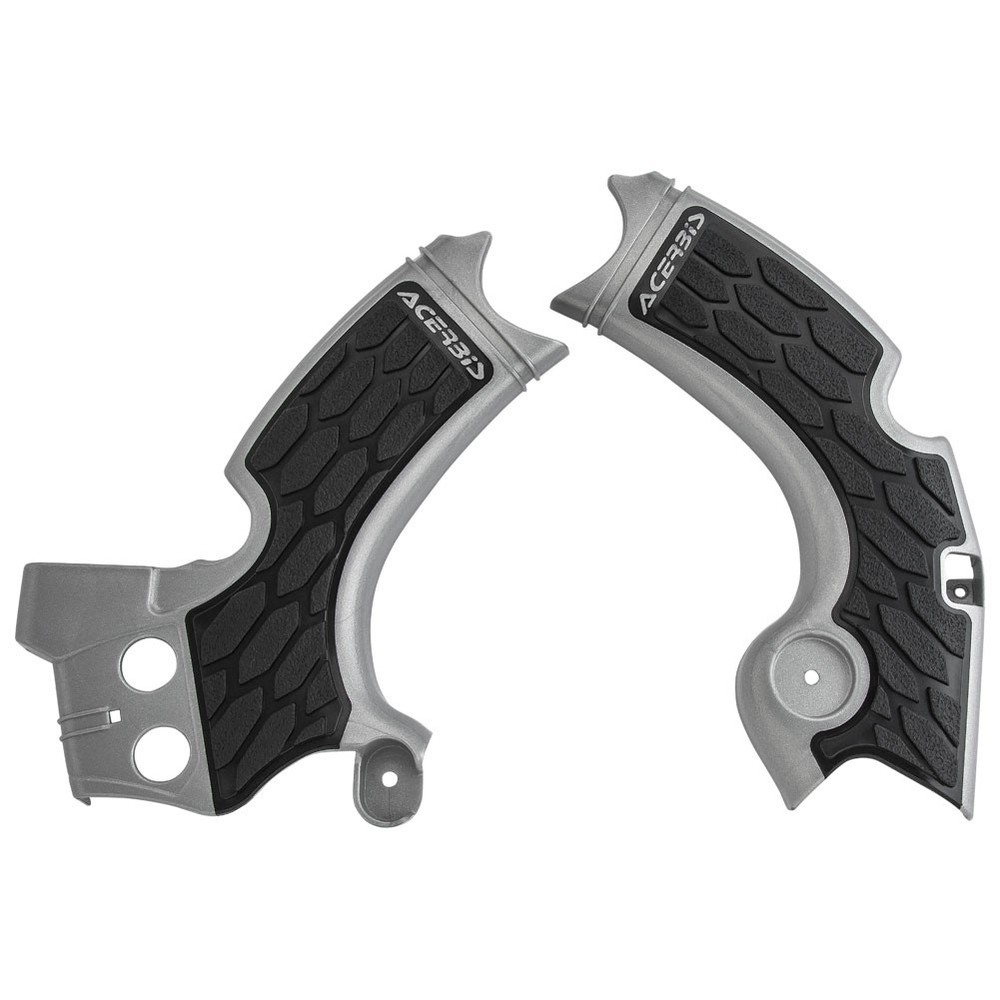 Acerbis X-Grip Frame Guards - Silver/Black - Plastic