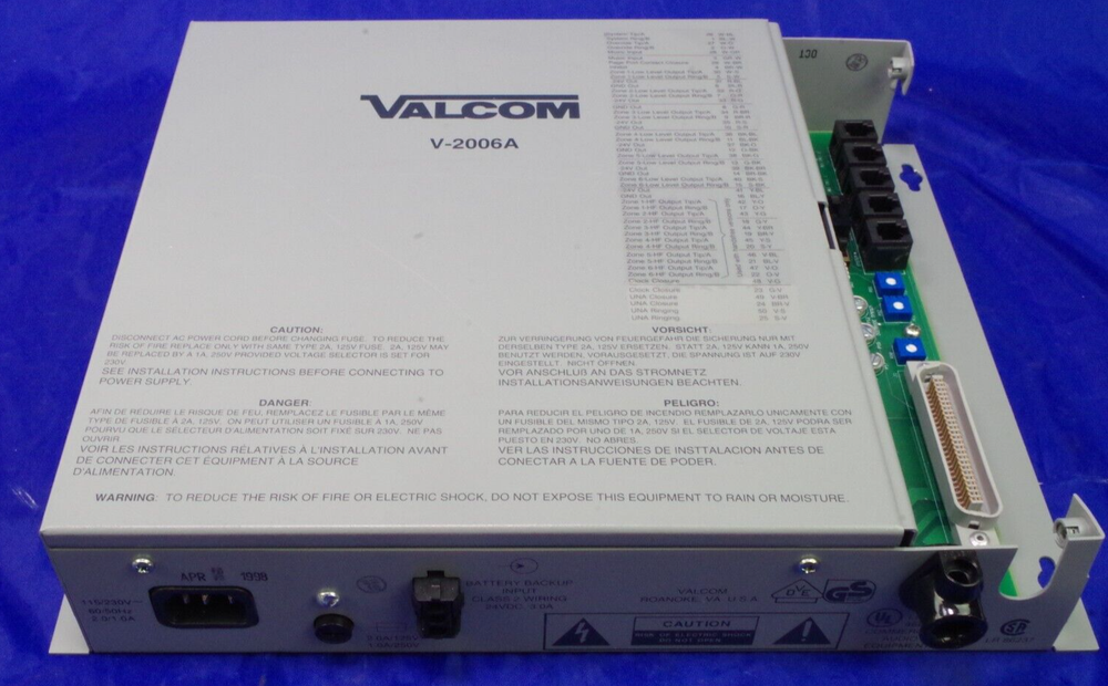Valcom V-2006A 6 Zone One-Way Page Control READ AS IS UNTESTED