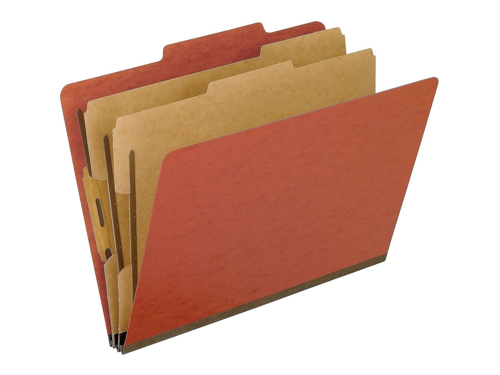 Pendaflex Moisture-Resistant Classification Folders, Letter Size, Red, 10 Count
