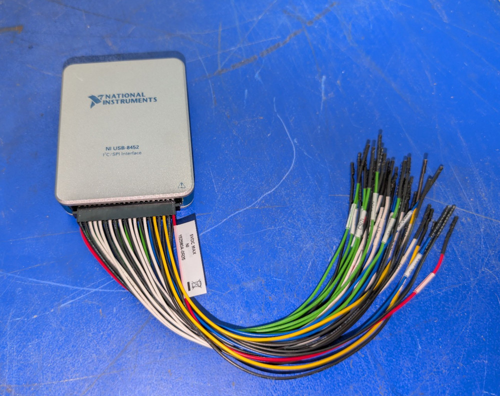 National Instruments NI USB-8452 I2C/SPI Interface, w/ Cables, Tested Working