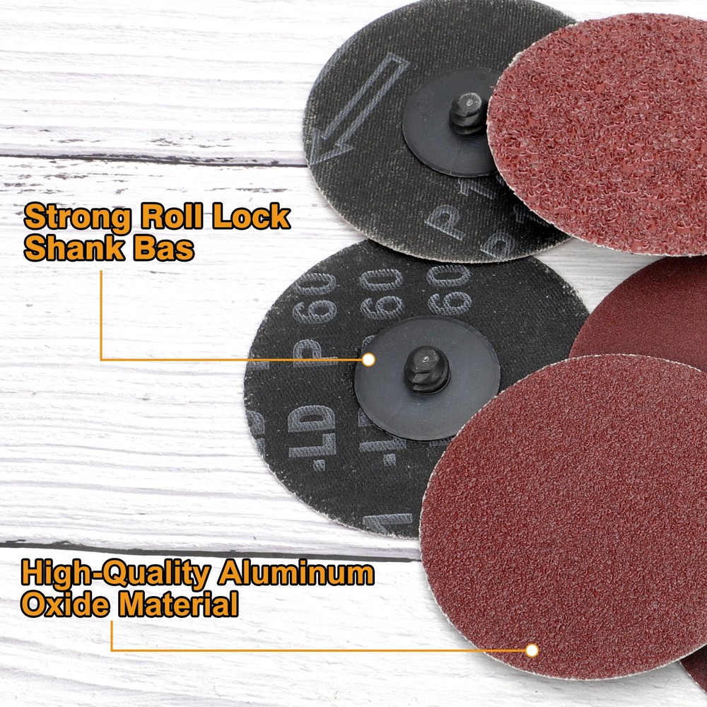 53PCS 3" Sanding Disc Roll Lock Quick Change Disc for Die Grinder Rotary Tool