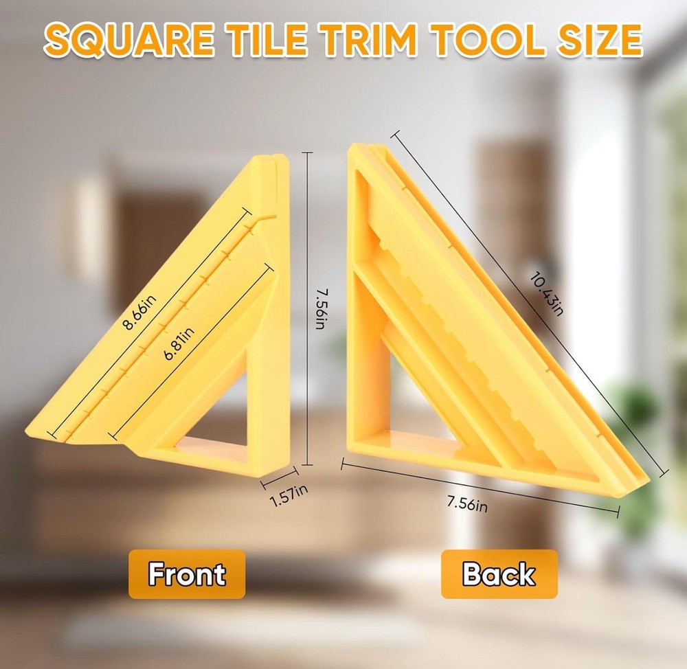 Tile Trim Tool, Tile Edge Trim Cutting Tool for Installation, Precise 45-Degr...